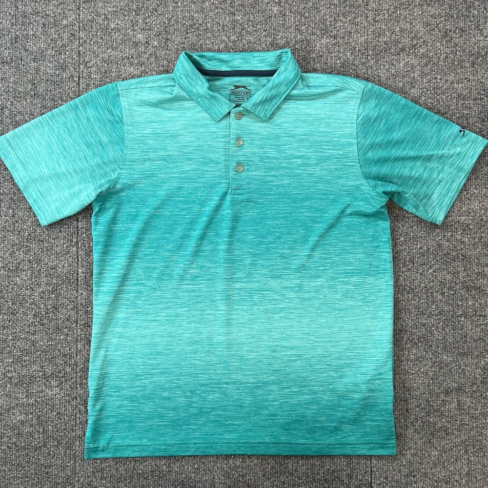 Slazenger Youth Shirt Polo XL Extra Large Green Short Sleeve Golf Casual
